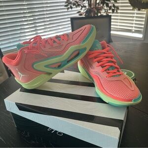 Jordan Athletic Shoes in Pink and Green